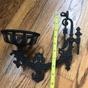 Wrought Iron Black Metal Decorative Candle Holder